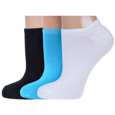 Комплект носков женских ХОХ 3-G-3R7 белых; бирюзовых; черных 25