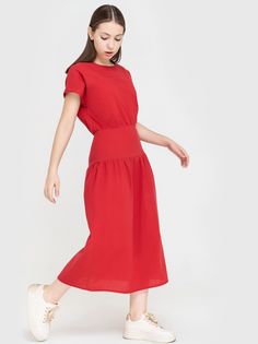 Платье женское AM One 2359/0 красное 46 RU