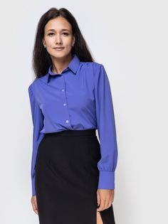 Рубашка женская AM One 7601/2 фиолетовая 48 RU