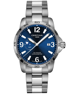 Наручные часы мужские CERTINA DS Podium GMT серебристые