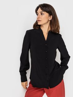 Блуза женская AM One 7661/4 черная 44 RU