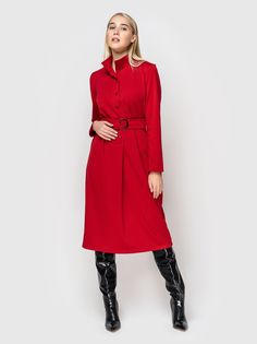Платье женское AM One 2328/3 красное 44 RU