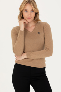 Пуловер женский US Polo G082SZ0TK0ESTALE23K-E коричневый S