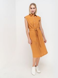 Платье женское AM One 7632/0 оранжевое 46 RU