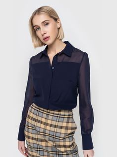 Блуза женская AM One 7939/4 синяя 48 RU