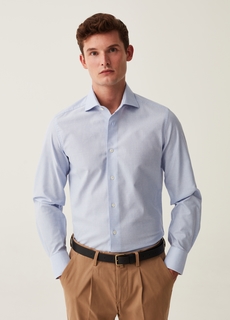 Рубашка OVS для мужчин, голубая, размер 41, 1890862