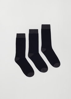 Носки OVS для мужчин, синие, размер 38/42, 1898820, 3 пары