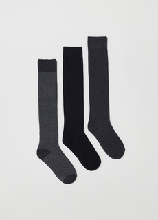 Носки OVS для мужчин, серые, размер 43/46, 1898824, 3 пары
