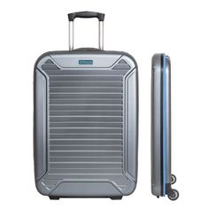 Чемодан унисекс FUSION FTS-1003 grey/blue, 67x44x25 см