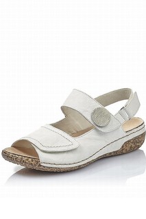 Босоножки женские Rieker V7272-80 белые 39 RU