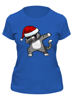 Футболка женская Printio Dabbing cat синяя XL