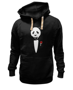 Толстовка унисекс Printio Panda godfather черная 3XL