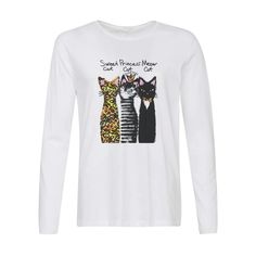 Лонгслив CoolPodarok Кошки. Sweet cat.Princess cat. Meow cat