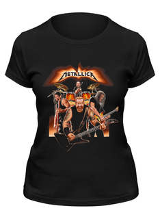 Футболка женская Printio Metallica черная M