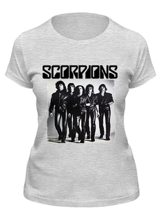 Футболка женская Printio Scorpions band серая L
