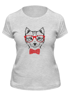 Футболка женская Printio Котик серая 2XL