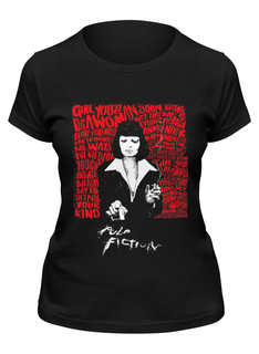 Футболка женская Printio Pulp fiction black черная 2XL