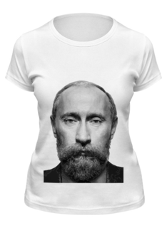 Футболка женская Printio Путин с бородой белая L