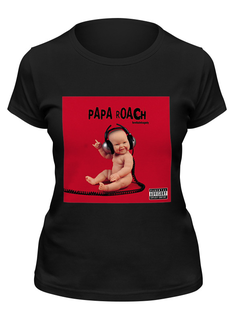 Футболка женская Printio Papa roach черная S