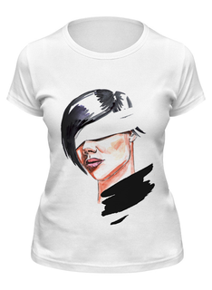 Футболка женская Printio Девушка с завязанными глазами белая XL