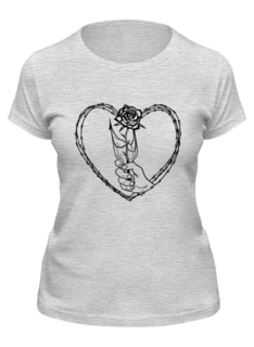 Футболка женская Printio Розочки серая S