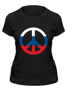 Футболка женская Printio Russian pacifist черная XL