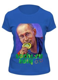 Футболка женская Printio Putin синяя M