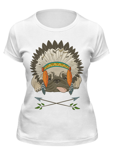 Футболка мужская Printio Мопс-индеец серая 2XL