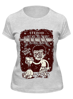 Футболка женская Printio Steroid max серая L