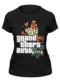 Футболка женская Printio Grand theft auto v черная XL
