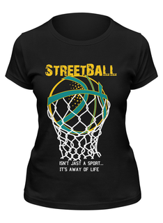 Футболка женская Printio Streetball черная XL