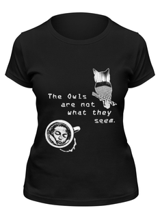 Футболка женская Printio The owls are not what they seem черная L
