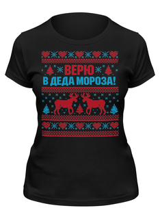 Футболка женская Printio Новый год черная S