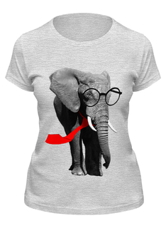 Футболка женская Printio классный слон серая M
