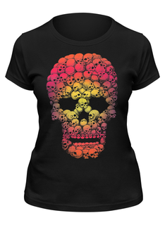 Футболка женская Printio Черепа черная S