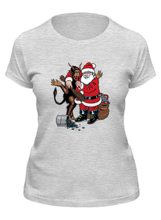 Футболка женская Printio Happy new year серая XL