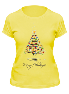 Футболка женская Printio Merrychristmas желтая 2XL