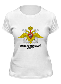 Футболка женская Printio Военно-морской флот белая M