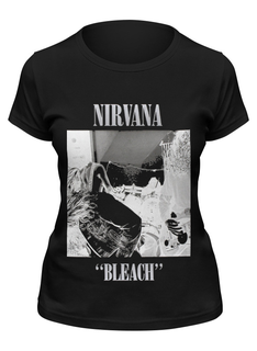 Футболка женская Printio Nirvana bleach album t-shirt черная L