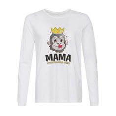 Лонгслив CoolPodarok Прикол. Семья. Мама - хранительница очага. Обезьянка
