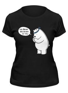 Футболка женская Printio Ice bear черная S