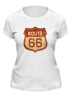 Футболка женская Printio Route 66 белая S