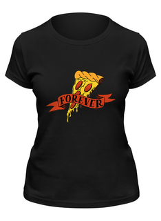 Футболка женская Printio Pizza forever черная L