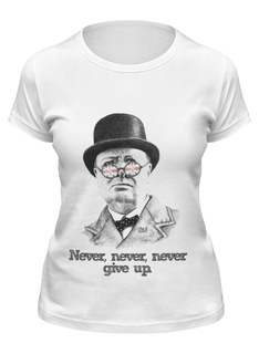 Футболка женская Printio Уинстон черчилль белая S