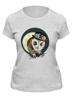 Футболка женская Printio Техно-сова серая M