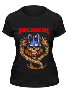 Футболка женская Printio Megadeth черная S