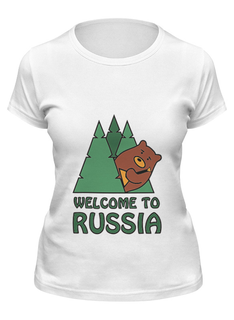 Футболка женская Printio Welcome to russia белая S