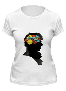 Футболка мужская Printio Шерлок френология белая 2XL