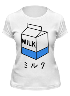 Футболка женская Printio Milk 1 белая 2XL