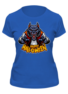 Футболка женская Printio Wolfman синяя 2XL